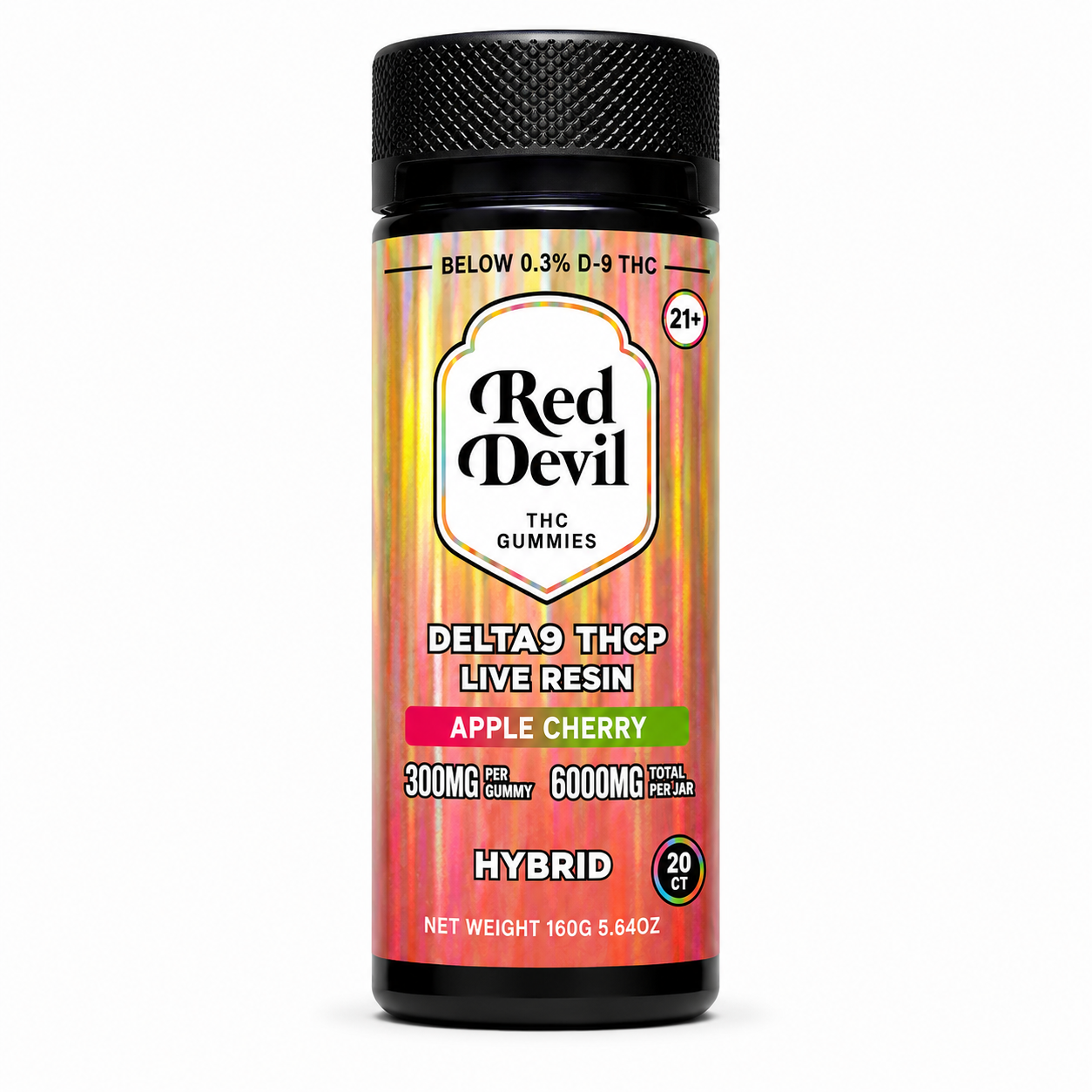 RED DEVIL D9 DOWNSHIFT BLEND GUMMIES 6000MG BOTTLE 20CT - APPLE CHERRY HYBRID