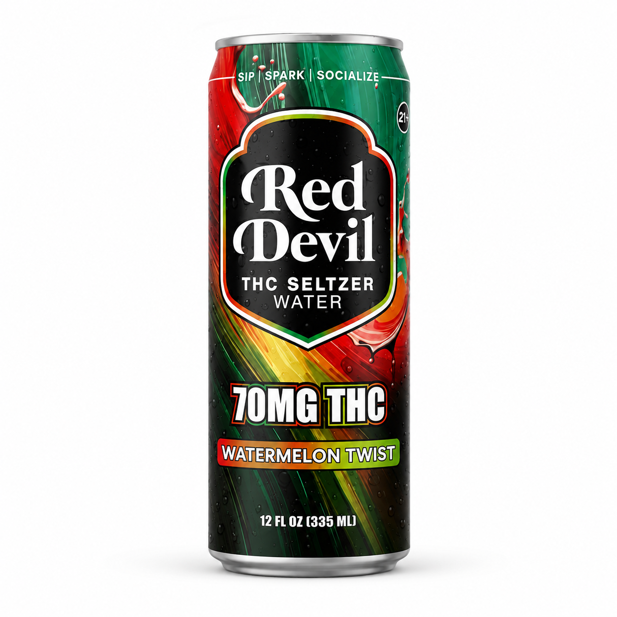 THC SELTZER 70MG 12OZ 12CT - WATERMELON TWIST