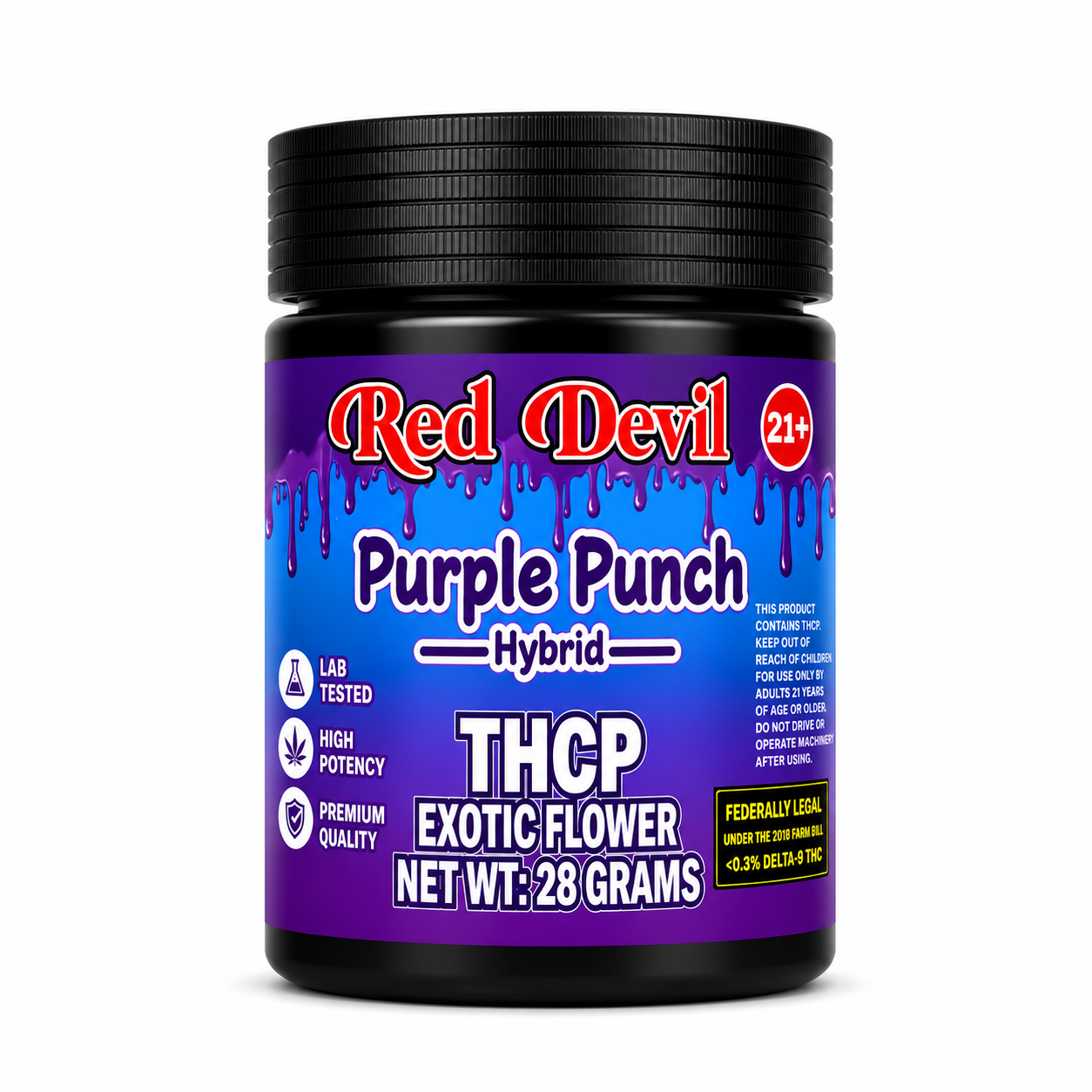 RED DEVIL 28G JAR THC-P FLOWER - PURPLE PUNCH HYBRID