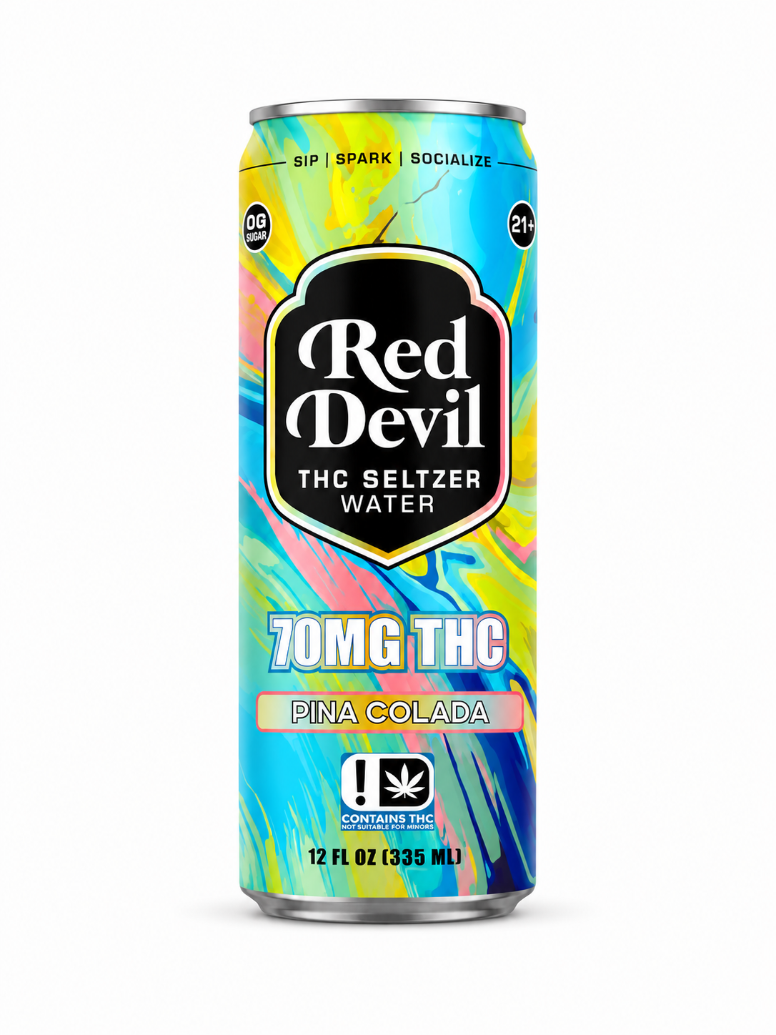 THC SELTZER 70MG 12OZ 12CT - PINA COLADA